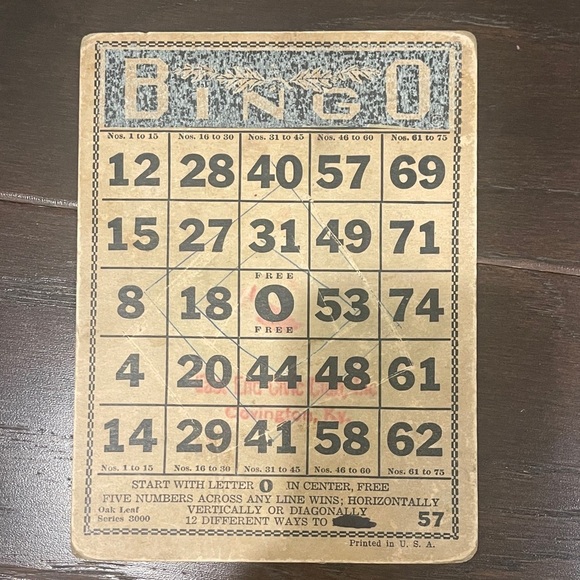 Vintage Beano and Bingo Card Game Set - Red, Blue, Black - Picture 4 of 7